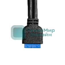 Планка портов в корпус 2xUSB 3.0 ExeGate BrctUSB3-2A (USB 3.0 20pin (IDC 20pin F) --> 2x USB 3.0 Af, кабель 20 см)