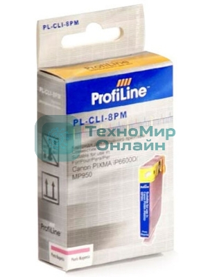 Картридж струйный ProfiLine PL-CLI-8PM для принтеров Canon Pixma iP6600D/MP950 Photo Magenta водн