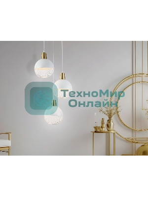 Светильник Ambrella light TR8503/3 WH/CP белый/медь E27/3 max 60W D410*1000