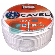 Кабель коаксиальный CAVEL DG-113, Cu/Al/CuSn, 75%, 75 Ом, бухта 100 м, белый