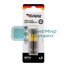 Бита для шуруповерта Kranz Torx T30х50 мм (2 шт./уп.)