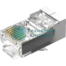 Коннектор Vention RJ45 (8p8c), FTP, cat. 6, под витую пару, экранированный (10 шт.)