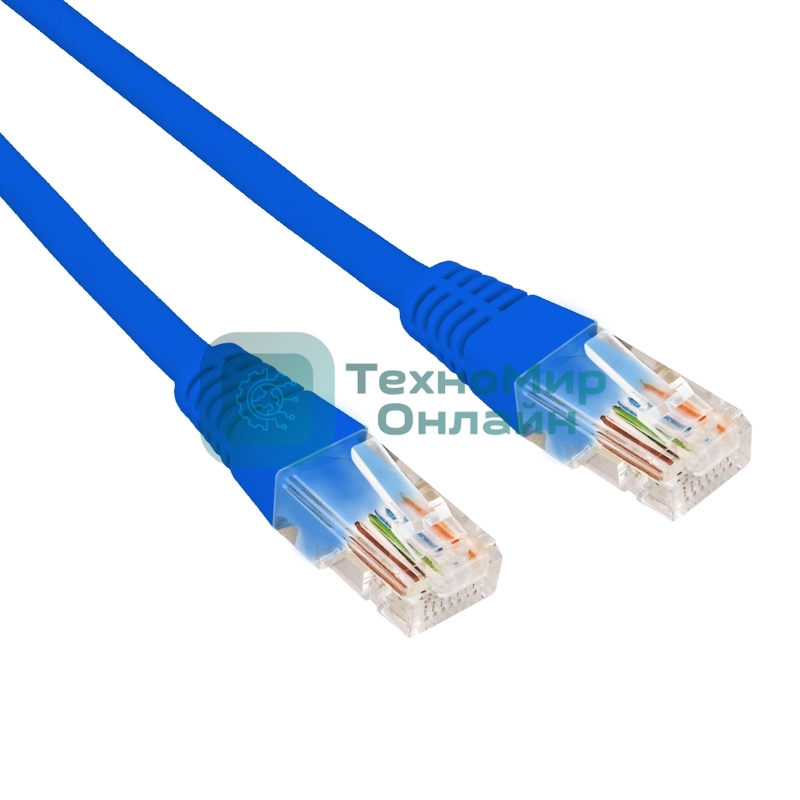 Патч-корд U/UTP Rexant cat.6, RJ45-RJ45, неэкранированный, 26AWG, LSZH, синий, 0.3 м