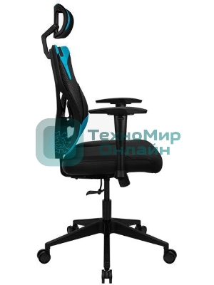 Кресло Aerocool GUARDIAN Ice Blue голубой, сетка, 150 кг, подголовник, регулируемые подлокотники, механизм качания, поясничная подушка