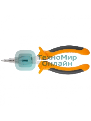 Длинногубцы Sparta Comfort, 160 мм, прямые шлифованные, двухкомпонентные рукоятки