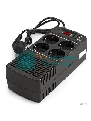 Стабилизатор ExeGate Power AD5000-1000 (1000VA/500W, диапазон 150...280В, 4 евророзетки)