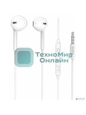 Проводные наушники Hoco M55 белый, внутриканальные, Jack 3.5 мм