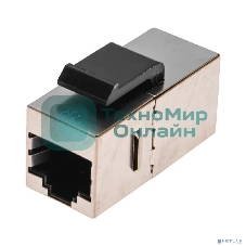 Адаптер проходной формата Rexant Pro Keystone, Jack RJ-45(8P8C), FTP, CAT 5e