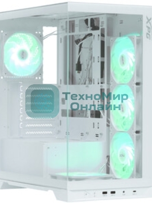 Компьютерный корпус XPG INVADER X WHITE (INVADERXMT-WHCWW) Mid-Tower Gaming ATX PC Case with Panoramic View, Tempered Glass Panels, and RGb Lighting Black