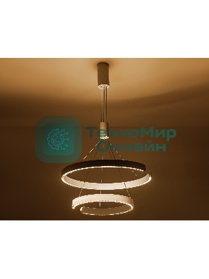 Подвесной светодиодный светильник Ambrella light FL5884/2 WH белый 45W 3000K/4200K/6400K D600/400*1200 (без ПДУ)
