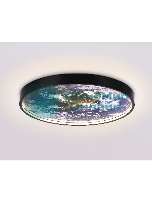 Настенно-потолочный светодиодный светильник Ambrella light FW11133 BK черный 25W LED 3000-6400K D400*38