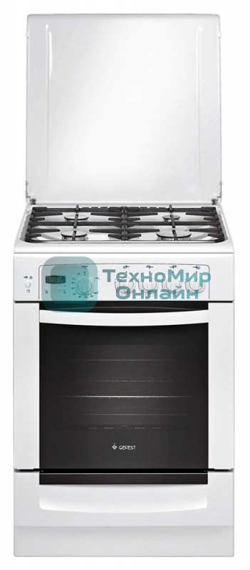 Плита газовая Gefest ПГ 6100-03 белый, конфорок 4 шт, духовка 52 л, 60 см x 85 см x 60 см