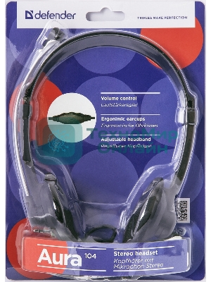 Гарнитура Defender Aura 104 чёрный, проводная
