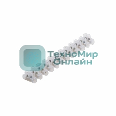 Клеммная колодка винтовая KВ-6 (2,5-6 мм²), ток 6 A, полиэтилен белый (ЗВИ) СМАРТКИП