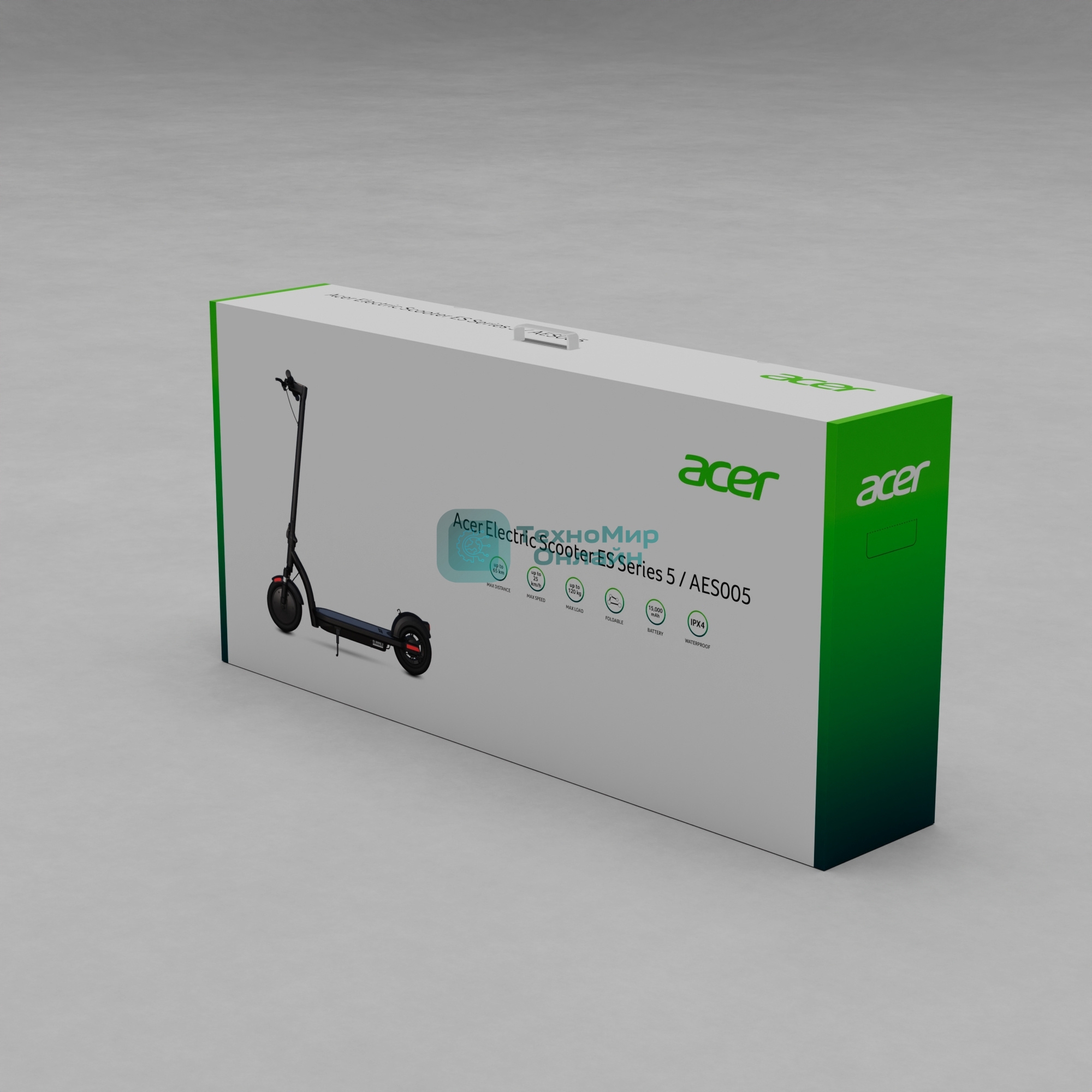 Электросамокат Acer ES Series 5 AES005 15000mА·ч черный (без сумки)