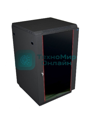 Шкаф телекоммуникационный напольный 18U (600x800) дверь стекло, черный (ШТК-М-18.6.8-1ААА-9005)