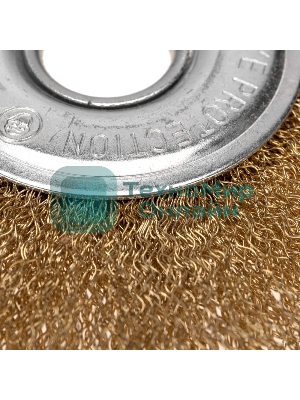 Щетка дисковая для УШМ Kranz латунь 125 мм, отв. 22,23 мм