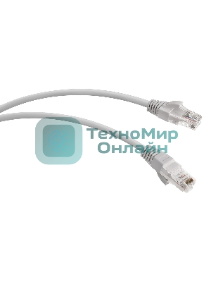 Патч-корд WRline WR-PC-RJ45-UTP-5E-5-GY UTP RJ-45 вил.-вилка RJ-45 cat.5e 5м серый LSZH (уп.:1шт)
