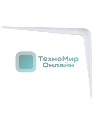 Кронштейн угловой с ребром Сибртех 400 х 450 мм, белый