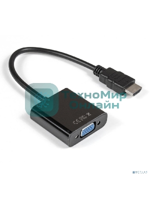 Кабель-переходник ExeGate EX284926RUS HDMI-VGA ExeGate EX-HDMIM-VGAF-0.15 (19M/15F, 0,15м)