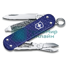Нож перочинный Victorinox Classic Night Dive (0.6221.222G) 58мм 7функц. карт.коробка
