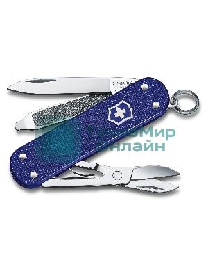 Нож перочинный Victorinox Classic Night Dive (0.6221.222G) 58мм 7функц. карт.коробка