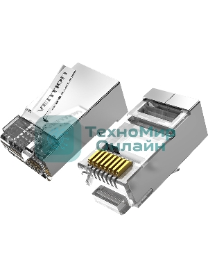 Коннектор Vention RJ45 (8p8c), FTP, cat. 6A, под витую пару, экранированный (10 шт.)