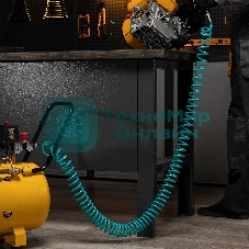 Полиуретановый спиральный шланг профессиональный Stels BASF, 15 м, с быстросъемными соединением