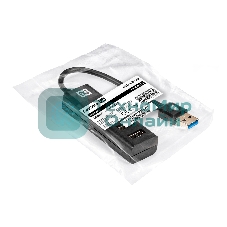 USB-концентратор 4-в-1 ExeGate DUB-3213 (кабель-адаптер USB2.0 --> 3xUSB2.0, 1xUSB3.0, Plug&Play, черный)