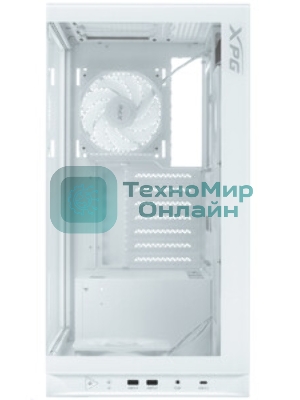 Компьютерный корпус XPG INVADER X WHITE (INVADERXMT-WHCWW) Mid-Tower Gaming ATX PC Case with Panoramic View, Tempered Glass Panels, and RGb Lighting Black