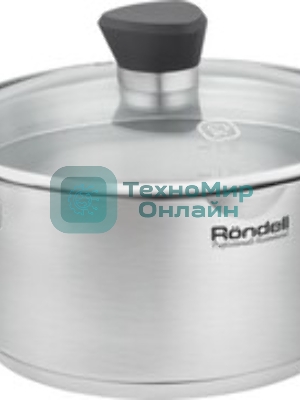 Кастрюля Rondell Strike Grey Ultra RDS-1948 2.8 л. d=20 см (с крышкой) сталь