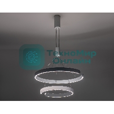 Подвесной светодиодный светильник Ambrella light FL5884/2 WH белый 45W 3000K/4200K/6400K D600/400*1200 (без ПДУ)