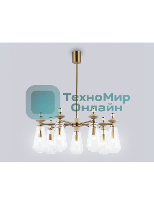 Люстра Ambrella light LH53306/7 BS/CL латунь/прозрачный E14*7 max 40W D770*925