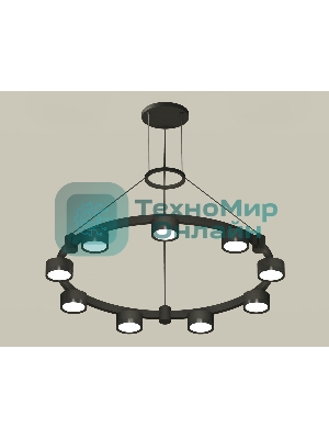 Светильник Ambrella light XR92051800/9 SBK/PBK черный песок/черный полированный GX53 (A9205, C9242, N8113)