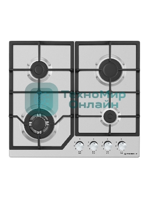Газовая варочная панель Maunfeld EGHS.64.43CS/G, 4 конфорки, нержавеющая сталь, серебристый