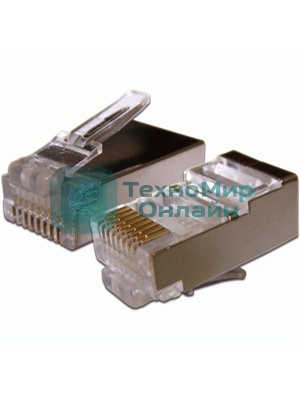 Коннектор LANMASTER RJ45 STP 8P8C, универсальный, cat.6A, 100 шт.