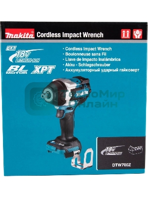 Гайковерт Makita DTW700Z ак(уд) BL-Motor, 18В, Li-ion, БЕЗ АКБ и БЕЗ ЗУ