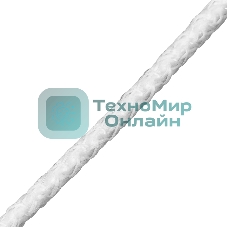 Шнур вязаный полипропиленовый Сибртех с сердечником, 6 мм, L20 м, 180-200 кгс, белый