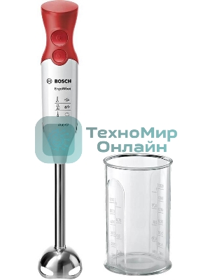 Блендер погружной Bosch MSM64110 450 Вт, белый/красный