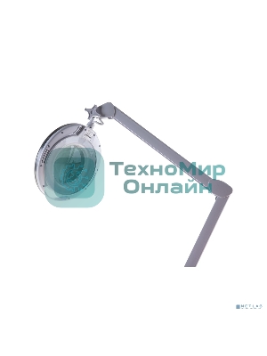 Лупа на струбцине Rexant, круглая, 3D, с подсветкой 60 LED, сенсорный регулятор яркости, белая