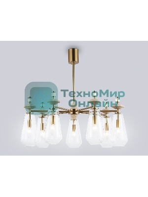 Люстра Ambrella light LH53306/7 BS/CL латунь/прозрачный E14*7 max 40W D770*925