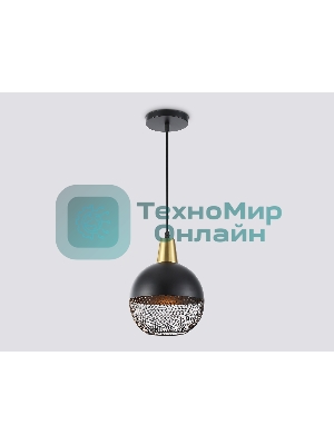 Светильник Ambrella light TR8504 BK/CP черный/медь E27 max 60W D200*1000