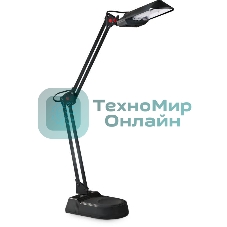 Лампа настольная Camelion KD-017A С0211W черный в к-те база+струбцина