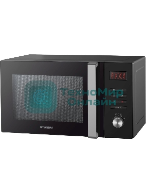 Микроволновая печь Hyundai HYM-M2062 черный, 23 л, 800 Вт, переключатели - кнопки, поворотный механизм