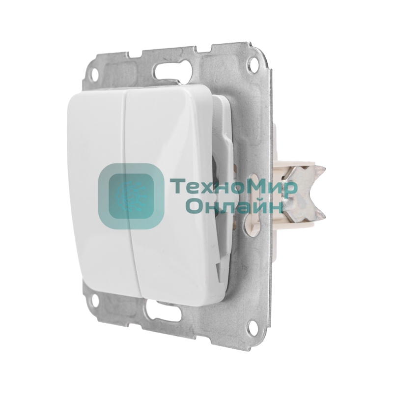 Выключатель DEA 2кл с/у 10А мех. белый Kranz (1/10/120)