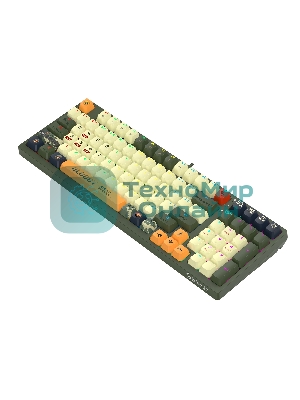 Клавиатура A4Tech Bloody S98 проводная, USB Type-A, белый/зеленый