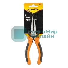 Длинногубцы Sparta Comfort, 160 мм, прямые шлифованные, двухкомпонентные рукоятки