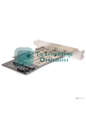 Адаптер AgeStar AS-MC02 PCI-E для M.2 SATA SSD+M.2 NVME SSD Card