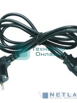 Кабель компьютер - розетка 3 м 220V (Европейский стандарт) VCOM/TELECOM
