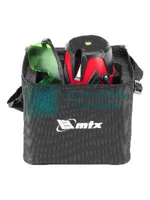 Лазерный уровень MTX MXL GREEN, 30 м, зеленый луч, акк. Li 2400 mAh, сумка, резьба 5/8